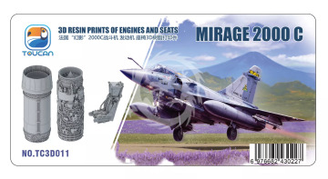 PRZEDSPRZEDAZ - Mirage 2000 C 3D RESIN PRINTS OF ENGINES AND SEATS - Toucan Model TC3D011 skala 1/32
