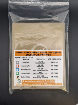 DWUSTRONNY PAPIER ŚCIERNY NA GĄBCE MIKRODROBNY - GRADACJA 1000-1200 - KM-PS-005