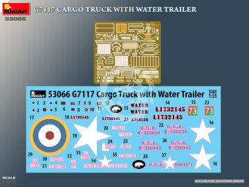 G7117 Cargo Truck with Water Trailer - MiniArt 53066 skala 1/35