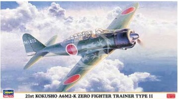 21st Kokusho A6M2-K Zero Fighter Trainer Type 11 Sepcial Version - Hasegawa 09855 skala 1/48