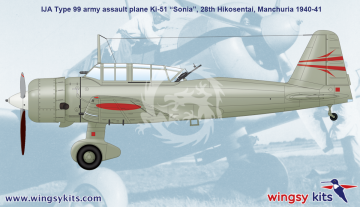 Model plastikowy IJA Type 99 army assault plane Ki-51 “Sonia”, WINGSY KITS D5-04, skala 1/48