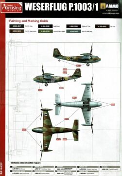 Weserflug P.1003/1 WWII German VTOL aircraft Amusing Hobby 48A002 skala 1/48