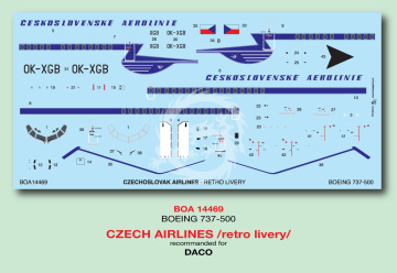 Boeing 737-55S - Czech Czechoslovak Airlines OK-XGB - decal BOA 14469