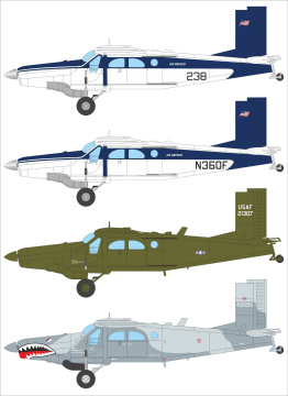 Fairchild AU-23 Peacemaker Air America Dora Wings DW72033 skala 1/72