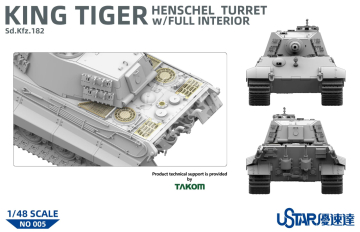 PREORDER - King Tiger Henschel Turret w/Full Interior UStar NO-005 skala 1/48