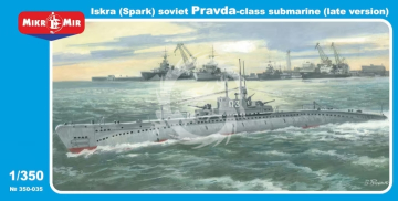 Soviet Pravda Class Submarine - P3 Iskra (Spark) (Late version) MikroMir 350-035 skala 1/350