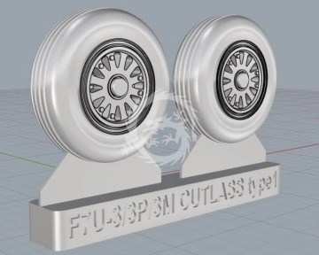 F7U-3/3M/3P Cutlass wheels type1 Aircraft accessories - CAT4-R72027 skala 1/72 