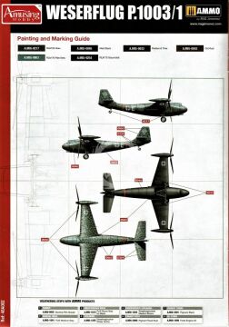 Weserflug P.1003/1 WWII German VTOL aircraft Amusing Hobby 48A002 skala 1/48