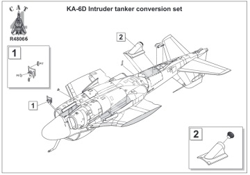 Zestaw KA-6D Intruder tanker conversion set (for Hobbyboss) Cat4 R48066 skala 1/48