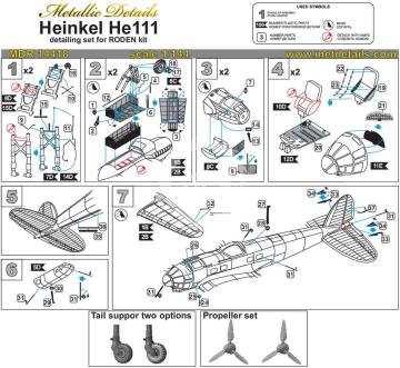 Heinkel He-111 H  Metallic Details MDR14418 skala 1/144