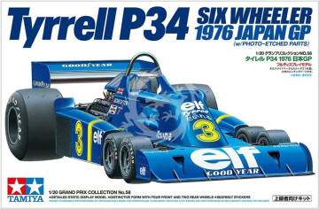 Tyrrell P34 Six Wheeler 1976 Japan GP (w/Photo-Etched Parts) Tamiya 20058 skala 1/20