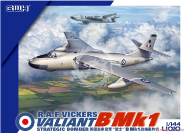 R.A.F Strategic Bomber Vickers Valiant B. MK1 Great wall hobby GWH-L1010 skala 1/144 