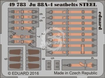 Ju 88A-4 Seatbelts Steel Ju 88A-4 ICM Eduard 49783 skala 1/48