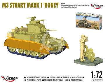 PREORDER - M3 STUART Mk I ´HONEY´ light tank Mirage Hobby 720006  skala 1/72