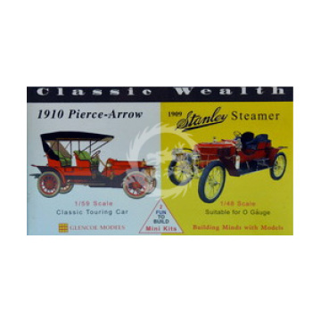 Classic Wealth 1910 Pierce Arrow and 1909 Stanley Steamer - Glencoe Models 3609 skala 1/56