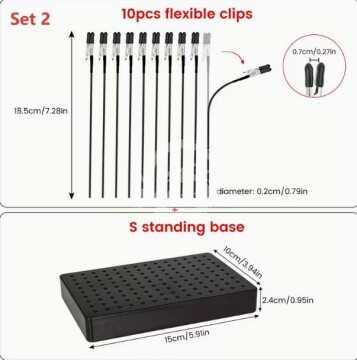 Stojak do Malowania Modeli z Podstawą i 10 Metalowymi Zaciskami