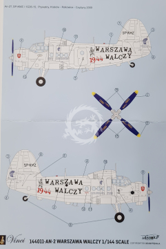 An-2 Warszawa Walczy Vinci 144011 skala 1/144