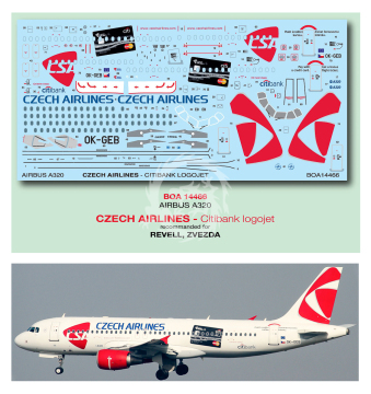 Airbus A320 - Czech airlines OK-GEB - decal BOA14466