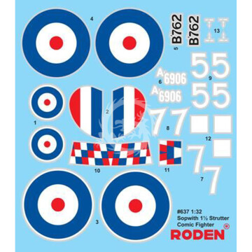 PREORDER -  Sopwith 1 1/2 Strutter Comic Fighter Roden 637 skala 1/32