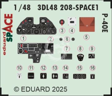 P-40E SPACE - EDUARD 3DL48208 skala 1/48