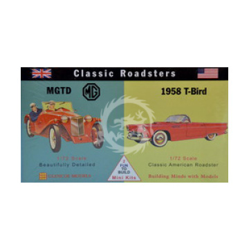 Classic Roadsters MGTD / 1958 T-Bird - Glencoe Models 3606 skala 1/72
