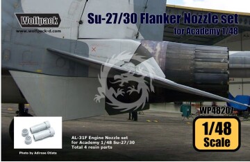 Su-27/30 Flanker AL-31F Engine Nozzle Set - Wolfpack WP48207 skala 1/48