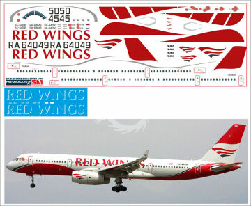 Tupolev TU-204 RED WINGS AIRLINES RA 64049  - 1/144 - PAS-DECALS