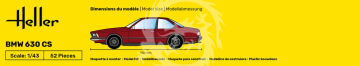  BMW 630 CS - Heller 80166 skala 1/43