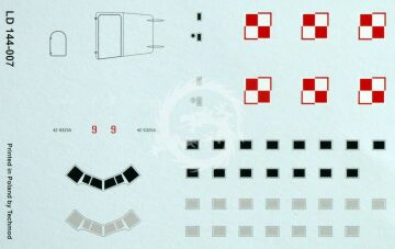 Kalkomania do Douglas C-47 LWP, Lima Oscar Decals LD144-007 skala 1/144