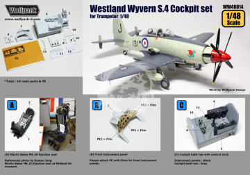 Zestaw dodatków Westland Wyvern S.4 Cockpit set (for Trumpeter 1/48), Wolfpack WW48014 skala 1/48