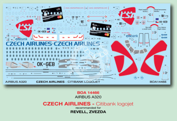 Airbus A320 - Czech airlines OK-GEB - decal BOA14466
