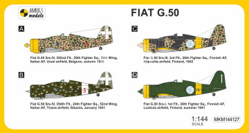 Model plastikowy Fiat G.50 ‘Initial Series’ Mark I MKM144127 1/144