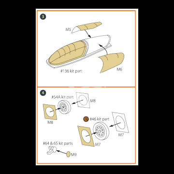 Zestaw dodatków F-16B Twin seater painting mask for Revell F-16B kit Clear Prop! CPA72038 skala 1/72