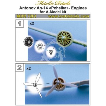 Antonov An-14 Pchelka Engines Metallic Details MDR7261 skala 1/72