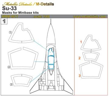 Su-33 Flanker-D for Minibase Metallic Details MDM4817 skala 1/48