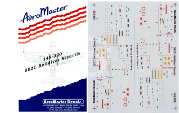 SB2C Helldiver Stencils AeroMaster 148-020 skala 1/48