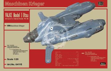 Maschinen Krieger - Falke Model Otsu Antigravity Armored Raider Pkf.85 Hasegawa 64115 skala 1/20