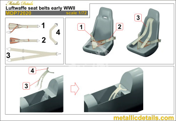  Luftwaffe seat belts early WWII - Metallic Details MDP72020 skala 1/72