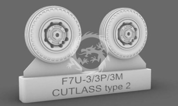 F7U-3/3M/3P Cutlass wheels type2 Aircraft accessories - CAT4-R72028 skala 1/72 