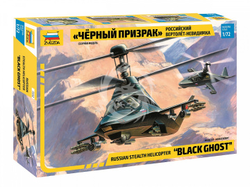 Kamov Ka-58 Russian Stealth Helikopter Black Ghost Zvezda 7232 skala 1/72