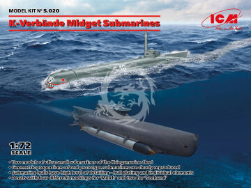 PREORDER - K-Verbände Midget Submarines (‘Seehund’ and ‘Molch’) ICM S.020 skala 1/72