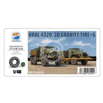 PRZEDSPRZEDAZ - URAL 4320 3D GRAVITY TIRE×6 - Toucan Model TC3D015 skala 1/48
