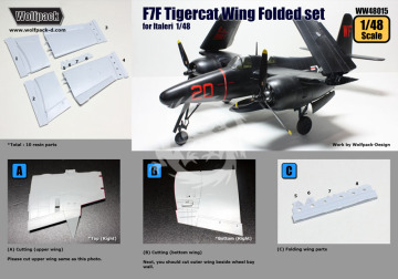 Zestaw dodatków F7F Tigercat Wing Folded set (for Italeri 1/48), Wolfpack WW48015 skala 1/48