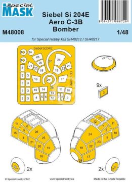 Maska do Siebel Si 204E/Aero C-3B Bomber MASK Special Hobby M48008 skala 1/48 