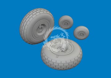 P-40E Wheels Block Tread - Eduard 6481059 skala 1/48