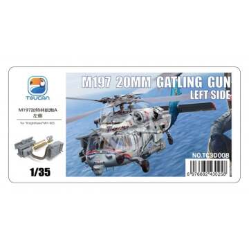 PRZEDSPRZEDAZ - M197 20MM GATLING GUN LEFT SIDE (for “Knlghthawk”MH-60S) - Toucan Model TC3D008 skala 1/35