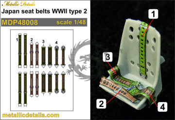 Japan seat belts WWII type 2 - Metallic Details MDP48008 skala 1/48