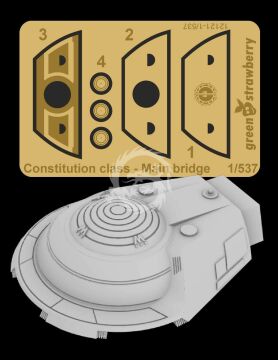 12121 Constitution class (refit) - Main bridge Green Strawberry for Star Trek scale 1/537