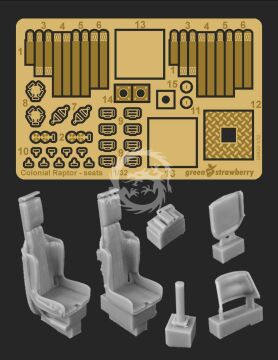 Dodatek Moebius Models Colonial Raptor-seats Greenstrawberry 09920-1_32 skala 1/32