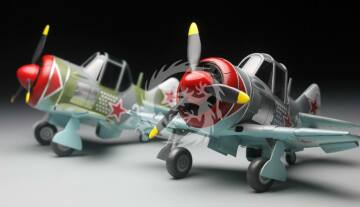 Model plastikowy WWII Soviet Air Forces Lavochkin La-7 Fighter Tiger Model TM-107 skala 1/Egg